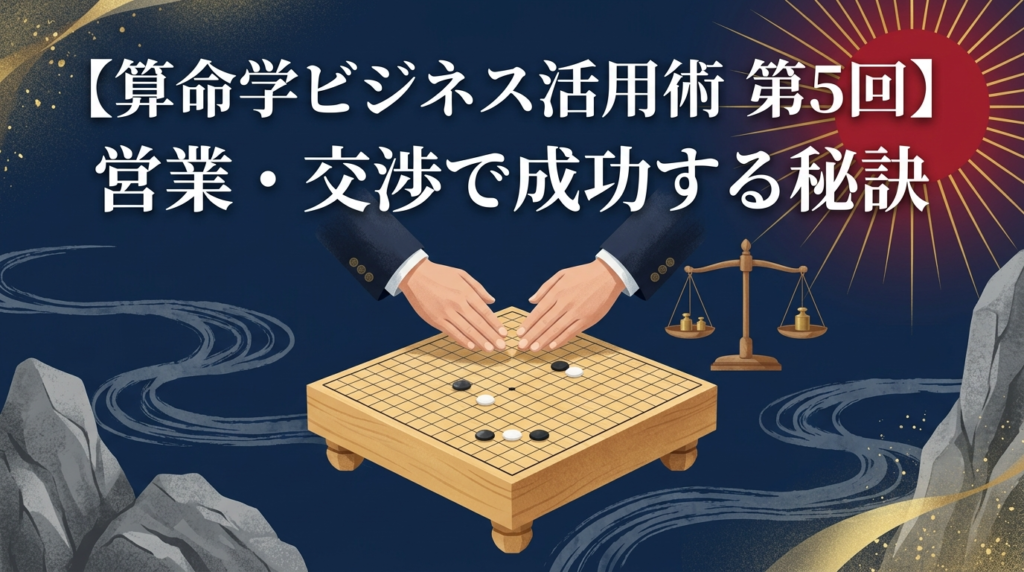 【算命学ビジネス活用術 第5回】営業・交渉で成功する秘訣