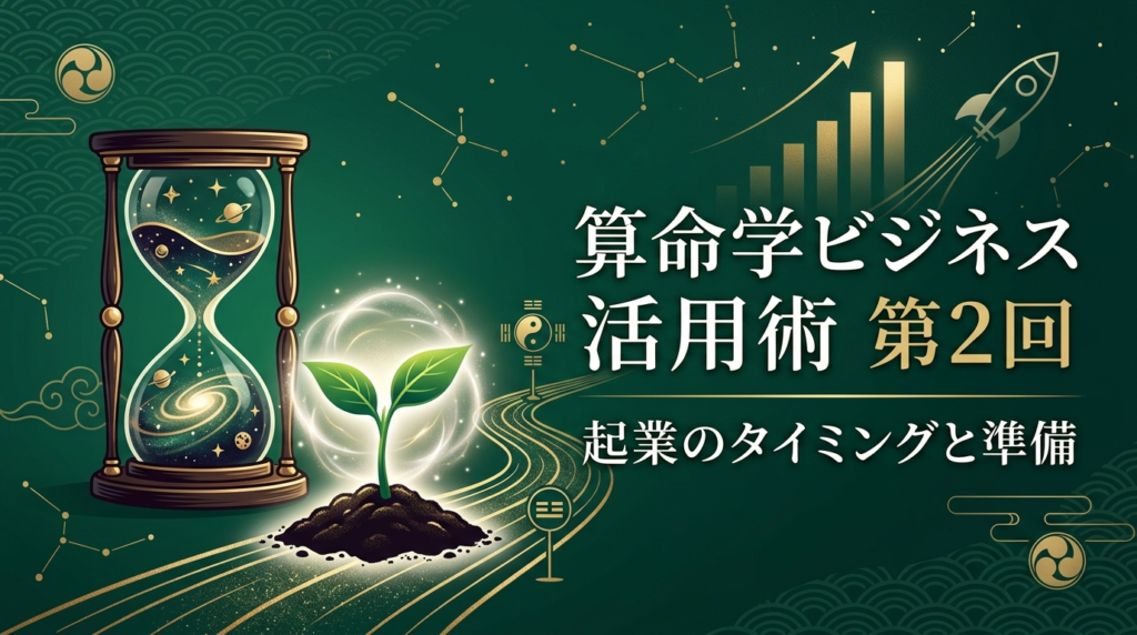 【算命学ビジネス活用術 第2回】起業のタイミングと準備