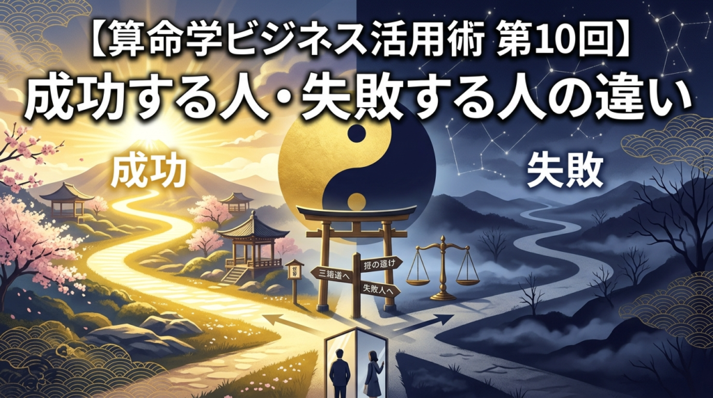 【算命学ビジネス活用術 第10回】成功する人・失敗する人の違い